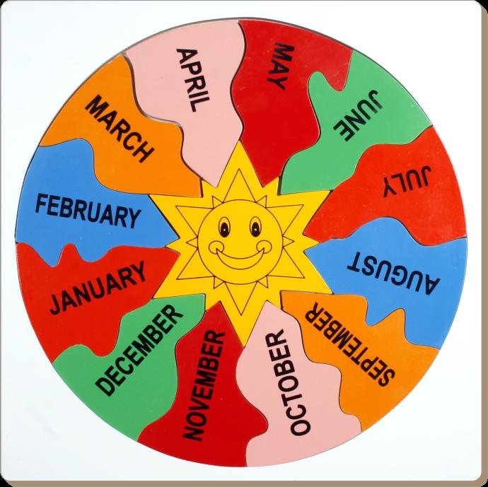 Jigsaw Months Wooden Puzzle