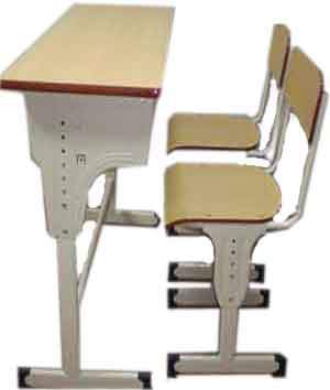 double desk and chair height adjustable lf 0407