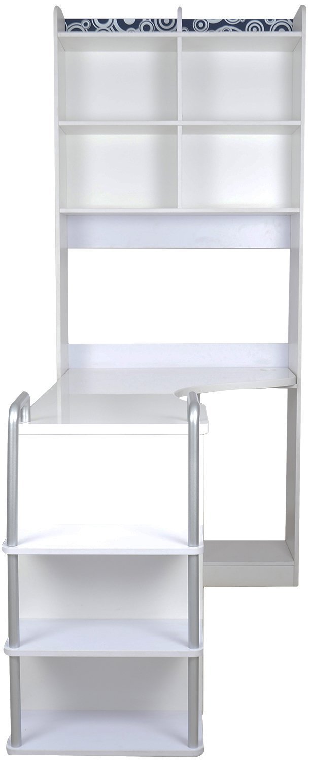 Blanche White and Black Study Table for Kids