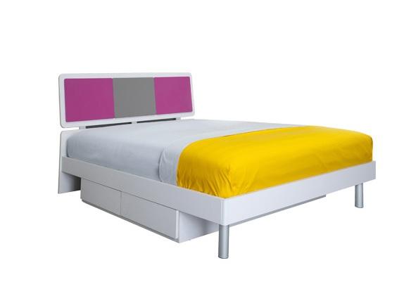 Magic Magenta Grey and White Twin Bed