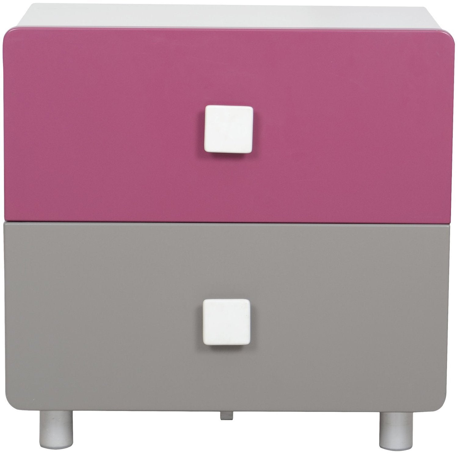 Magic Magenta and Grey Bedside Table