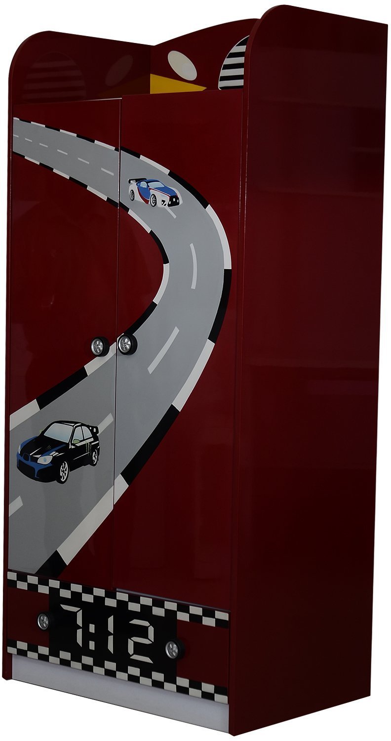 McQueen Red 2 Door Wardrobe